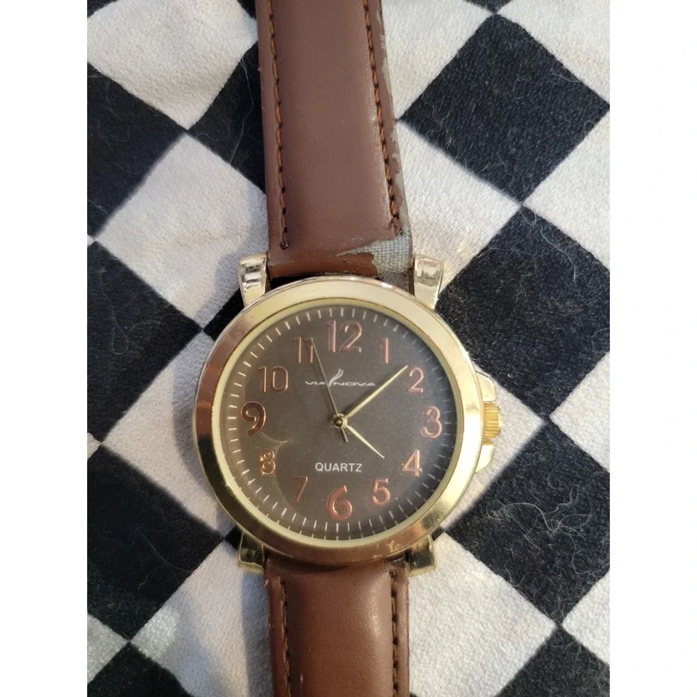 Men's Quartz Watch LOT (2) – Black &‎ Gold – Casual / Dress – As-Is